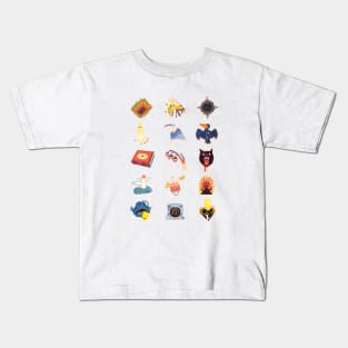 15 Fears Risograph Icons Kids T-Shirt